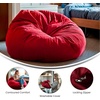 image:imageFlash Furniture Duncan Sherpa Bean Bag Chair Classic Refillable Bean Bag Chair for Kids and Teens Large GrayRed