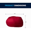 image:imageFlash Furniture Duncan Sherpa Bean Bag Chair Classic Refillable Bean Bag Chair for Kids and Teens Large GrayRed
