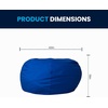 image:imageFlash Furniture Duncan Sherpa Bean Bag Chair Classic Refillable Bean Bag Chair for Kids and Teens Large GrayRoyal Blue