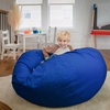 image:imageFlash Furniture Duncan Sherpa Bean Bag Chair Classic Refillable Bean Bag Chair for Kids and Teens Large GrayRoyal Blue