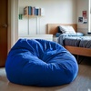image:imageFlash Furniture Duncan Sherpa Bean Bag Chair Classic Refillable Bean Bag Chair for Kids and Teens Large GrayRoyal Blue