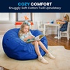 image:imageFlash Furniture Duncan Sherpa Bean Bag Chair Classic Refillable Bean Bag Chair for Kids and Teens Large GrayRoyal Blue