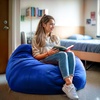 image:imageFlash Furniture Duncan Sherpa Bean Bag Chair Classic Refillable Bean Bag Chair for Kids and Teens Large GrayRoyal Blue