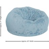 image:imageFlash Furniture Duncan Sherpa Bean Bag Chair Classic Refillable Bean Bag Chair for Kids and Teens Large GrayTeal Furry