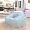 image:imageFlash Furniture Duncan Sherpa Bean Bag Chair Classic Refillable Bean Bag Chair for Kids and Teens Large GrayTeal Furry