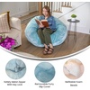 image:imageFlash Furniture Duncan Sherpa Bean Bag Chair Classic Refillable Bean Bag Chair for Kids and Teens Large GrayTeal Furry