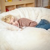 image:imageFlash Furniture Duncan Sherpa Bean Bag Chair Classic Refillable Bean Bag Chair for Kids and Teens Large GrayWhite Furry