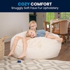 image:imageFlash Furniture Duncan Sherpa Bean Bag Chair Classic Refillable Bean Bag Chair for Kids and Teens Large GrayWhite Furry