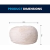 image:imageFlash Furniture Duncan Sherpa Bean Bag Chair Classic Refillable Bean Bag Chair for Kids and Teens Large GrayWhite Furry