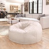image:imageFlash Furniture Duncan Sherpa Bean Bag Chair Classic Refillable Bean Bag Chair for Kids and Teens Large GrayWhite Furry