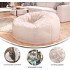 image:imageFlash Furniture Duncan Sherpa Bean Bag Chair Classic Refillable Bean Bag Chair for Kids and Teens Large GrayWhite Furry