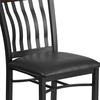 image:imageFlash Furniture Eclipse Series Vertical Back Black Metal and Walnut Wood Restaurant Chair with Black Vinyl SeatWalnut