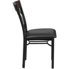 image:imageFlash Furniture Eclipse Series Vertical Back Black Metal and Walnut Wood Restaurant Chair with Black Vinyl SeatWalnut