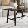 image:imageFlash Furniture Eli Farmhouse Trestle Coffee Table Rustic Solid Wood Coffee Table XFrame Design Living Room Bedroom Home Office 1975 H Rustic BrownDark Gray