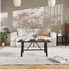 image:imageFlash Furniture Eli Farmhouse Trestle Coffee Table Rustic Solid Wood Coffee Table XFrame Design Living Room Bedroom Home Office 1975 H Rustic BrownDark Gray