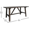 image:imageFlash Furniture Eli Farmhouse Trestle Coffee Table Rustic Solid Wood Coffee Table XFrame Design Living Room Bedroom Home Office 1975 H Rustic BrownDark Gray