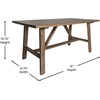 image:imageFlash Furniture Eli Farmhouse Trestle Coffee Table Rustic Solid Wood Coffee Table XFrame Design Living Room Bedroom Home Office 1975 H Rustic BrownRustic Brown