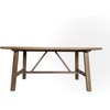 image:imageFlash Furniture Eli Farmhouse Trestle Coffee Table Rustic Solid Wood Coffee Table XFrame Design Living Room Bedroom Home Office 1975 H Rustic BrownRustic Brown