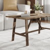 image:imageFlash Furniture Eli Farmhouse Trestle Coffee Table Rustic Solid Wood Coffee Table XFrame Design Living Room Bedroom Home Office 1975 H Rustic BrownRustic Brown