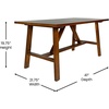 image:imageFlash Furniture Eli Farmhouse Trestle Coffee Table Rustic Solid Wood Coffee Table XFrame Design Living Room Bedroom Home Office 1975 H Rustic BrownWalnut
