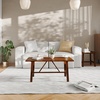 image:imageFlash Furniture Eli Farmhouse Trestle Coffee Table Rustic Solid Wood Coffee Table XFrame Design Living Room Bedroom Home Office 1975 H Rustic BrownWalnut