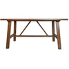 image:imageFlash Furniture Eli Farmhouse Trestle Coffee Table Rustic Solid Wood Coffee Table XFrame Design Living Room Bedroom Home Office 1975 H Rustic BrownWalnut