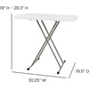 image:imageFlash Furniture Elon Folding Table  Granite White  Height Adjustable  30 Inch  TV Tray  Commercial Grade Laptop Table30