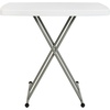 image:imageFlash Furniture Elon Folding Table  Granite White  Height Adjustable  30 Inch  TV Tray  Commercial Grade Laptop Table30