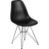 image:imageFlash Furniture Elon Series White Plastic Chair with Chrome BaseBlack