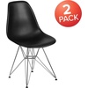 image:imageFlash Furniture Elon Series White Plastic Chair with Chrome BaseBlack
