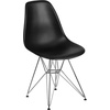 image:imageFlash Furniture Elon Series White Plastic Chair with Chrome BaseBlack