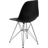 image:imageFlash Furniture Elon Series White Plastic Chair with Chrome BaseBlack