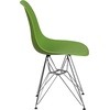 image:imageFlash Furniture Elon Series White Plastic Chair with Chrome BaseGreen