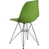 image:imageFlash Furniture Elon Series White Plastic Chair with Chrome BaseGreen