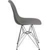 image:imageFlash Furniture Elon Series White Plastic Chair with Chrome BaseMoss Gray