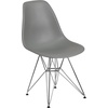 image:imageFlash Furniture Elon Series White Plastic Chair with Chrome BaseMoss Gray