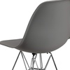 image:imageFlash Furniture Elon Series White Plastic Chair with Chrome BaseMoss Gray