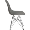 image:imageFlash Furniture Elon Series White Plastic Chair with Chrome BaseMoss Gray