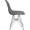 image:imageFlash Furniture Elon Series White Plastic Chair with Chrome BaseMoss Gray