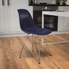 image:imageFlash Furniture Elon Series White Plastic Chair with Chrome BaseNavy