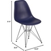 image:imageFlash Furniture Elon Series White Plastic Chair with Chrome BaseNavy