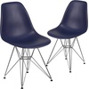 image:imageFlash Furniture Elon Series White Plastic Chair with Chrome BaseNavy