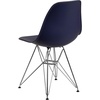 image:imageFlash Furniture Elon Series White Plastic Chair with Chrome BaseNavy