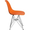 image:imageFlash Furniture Elon Series White Plastic Chair with Chrome BaseOrange