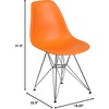 image:imageFlash Furniture Elon Series White Plastic Chair with Chrome BaseOrange