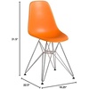 image:imageFlash Furniture Elon Series White Plastic Chair with Chrome BaseOrange