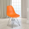 image:imageFlash Furniture Elon Series White Plastic Chair with Chrome BaseOrange