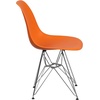 image:imageFlash Furniture Elon Series White Plastic Chair with Chrome BaseOrange