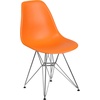 image:imageFlash Furniture Elon Series White Plastic Chair with Chrome BaseOrange