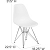 image:imageFlash Furniture Elon Series White Plastic Chair with Chrome BaseWhite